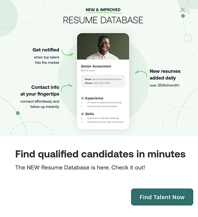 Product launch: Resume Database